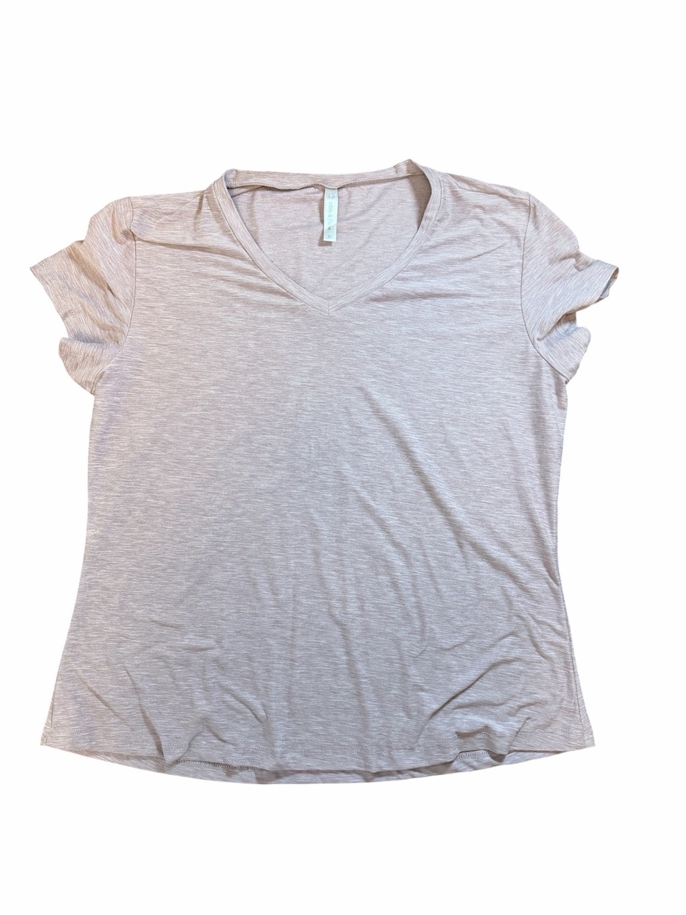 Ebb & Flow V-Neck Tee in Light Purple - size XL